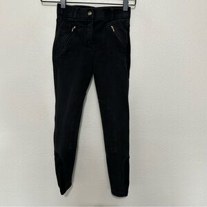 Requisite girls equestrian riding breeches black fleece size 7-8 yrs